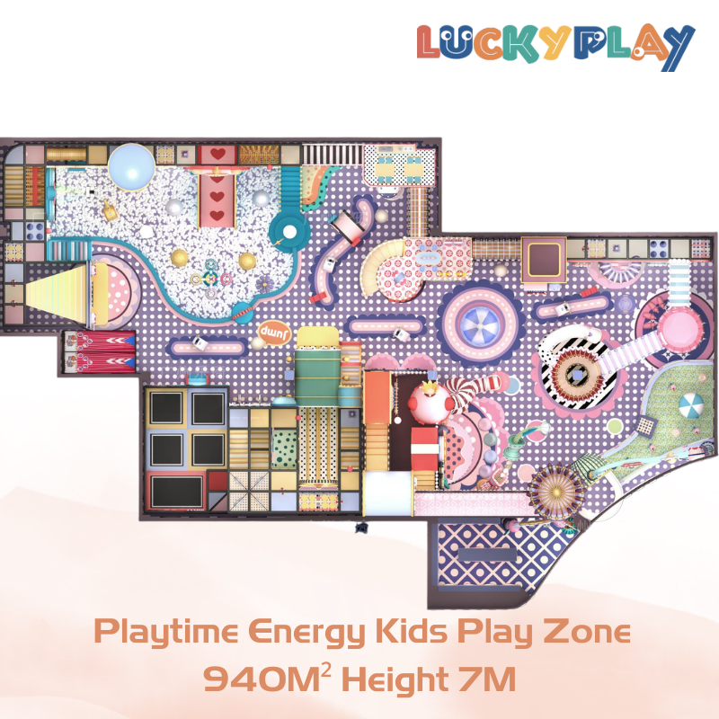 940M² Large Playtime Energy Kids Play Zone