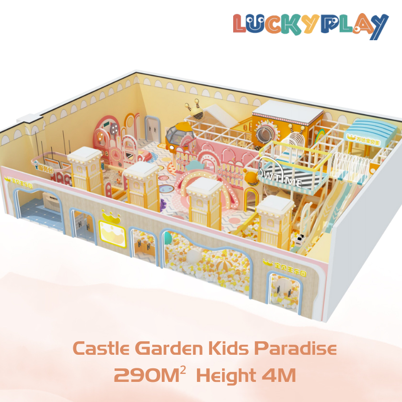 290M² Macaroon Theme Castle Garden Kids Paradise