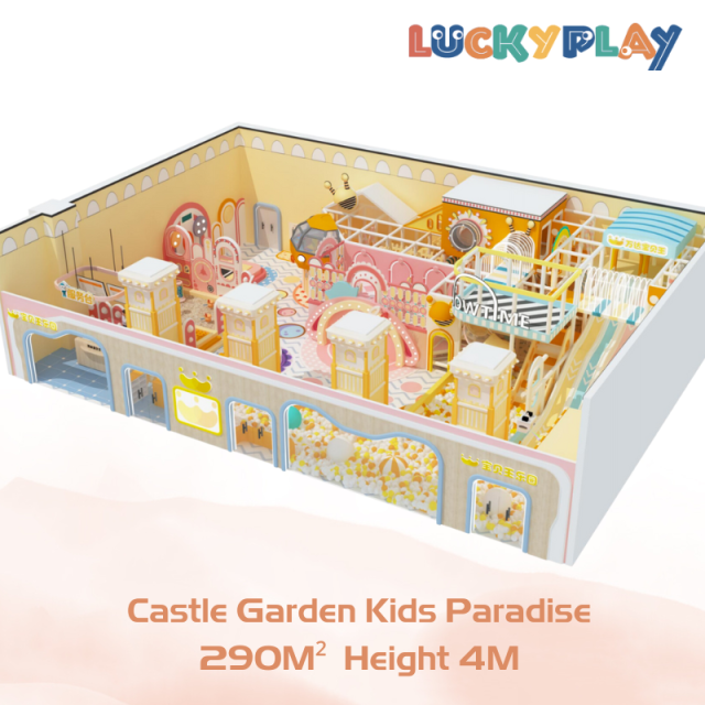 290M² Macaroon Theme Castle Garden Kids Paradise