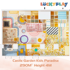 290M² Macaroon Theme Castle Garden Kids Paradise