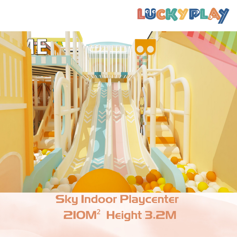 290M² Macaroon Theme Castle Garden Kids Paradise