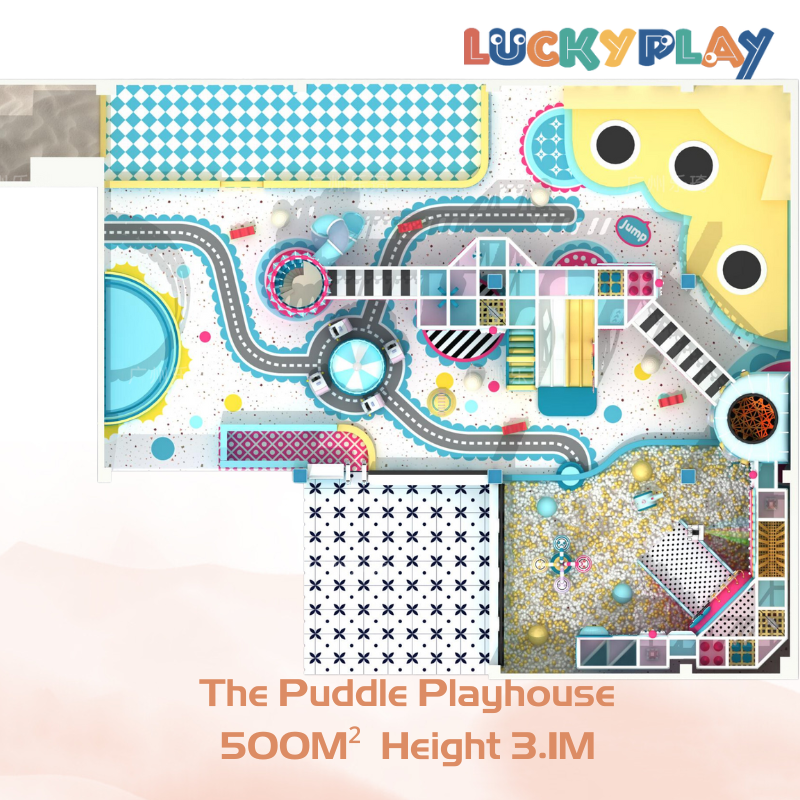 500M² The Puddle Playhouse Safe Playground for Kids