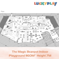 1160M² Multiple play ability Magic Beanpot Indoor Playground