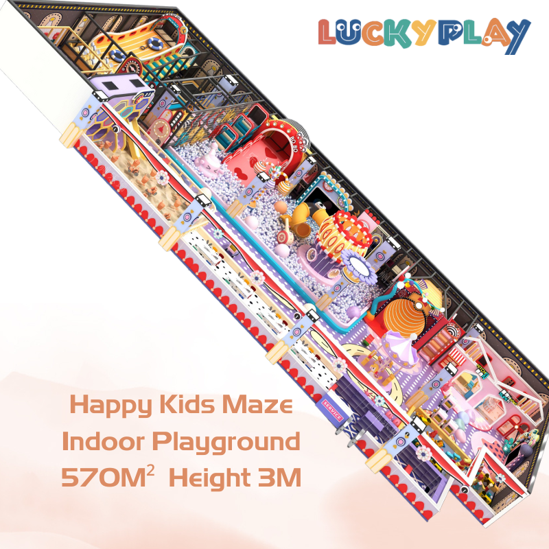 570M² Custom Design Happy Kids Maze Indoor Playground
