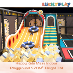 570M² Custom Design Happy Kids Maze Indoor Playground