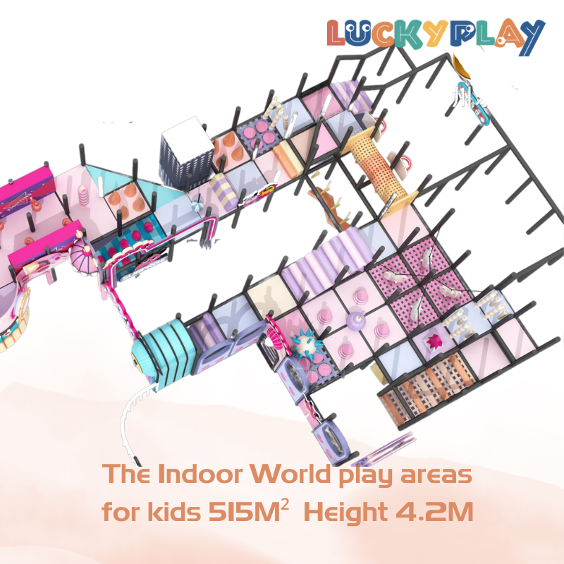 515M² Commercial Indoor World Play Area For Kids