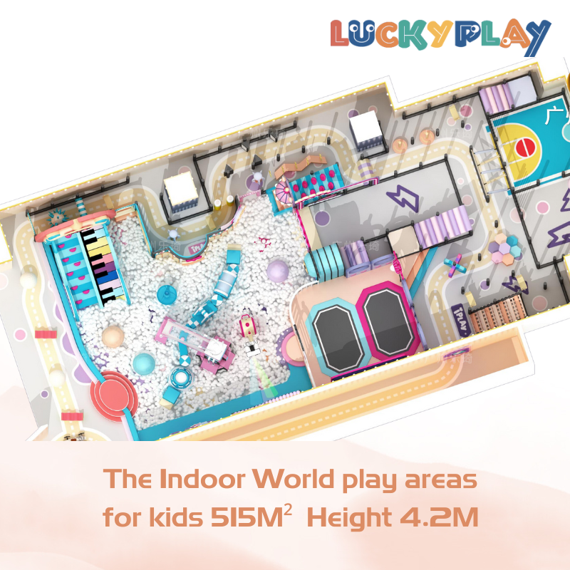 515M² Commercial Indoor World Play Area For Kids