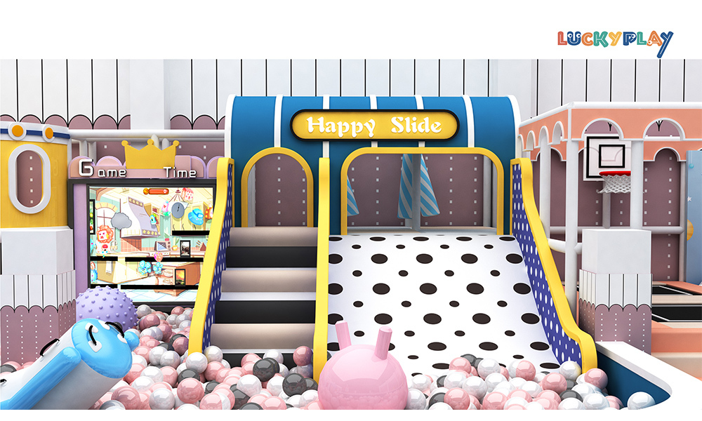 Commercial Indoor ball Pool Trampoline Big Slide Indoor Playground for Kids
