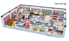 Commercial Indoor ball Pool Trampoline Big Slide Indoor Playground for Kids