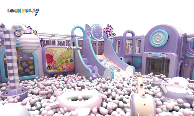 Big Bounce High quality play Hot selling fun indoor trampoline park with slide kids playground indoor