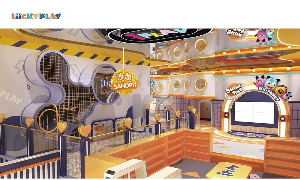 Design drawing of high-rise maze-style indoor playground