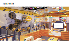 Design drawing of high-rise maze-style indoor playground