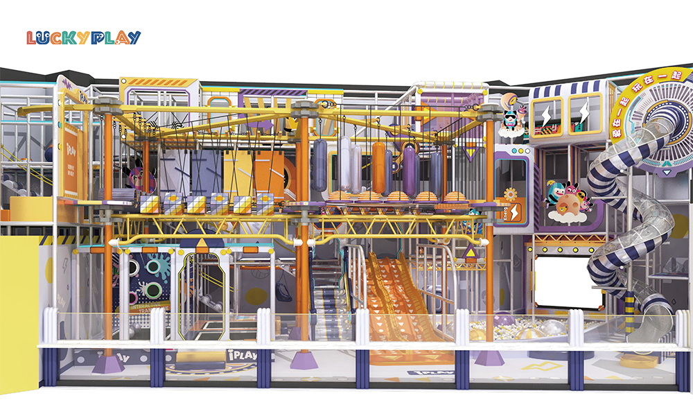 Design drawing of high-rise maze-style indoor playground