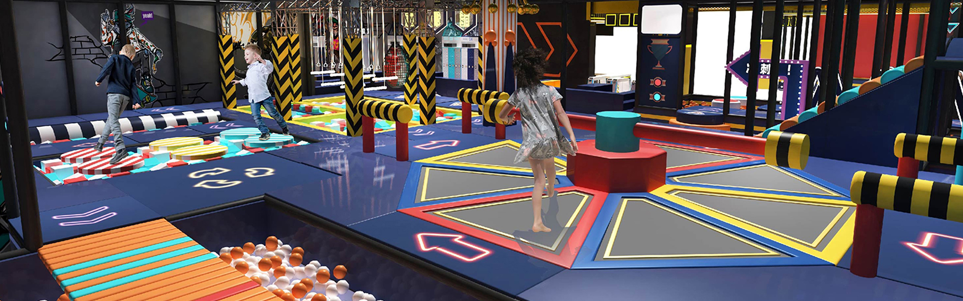 Knight Themed Indoor Playground with Ball Pool and Slide