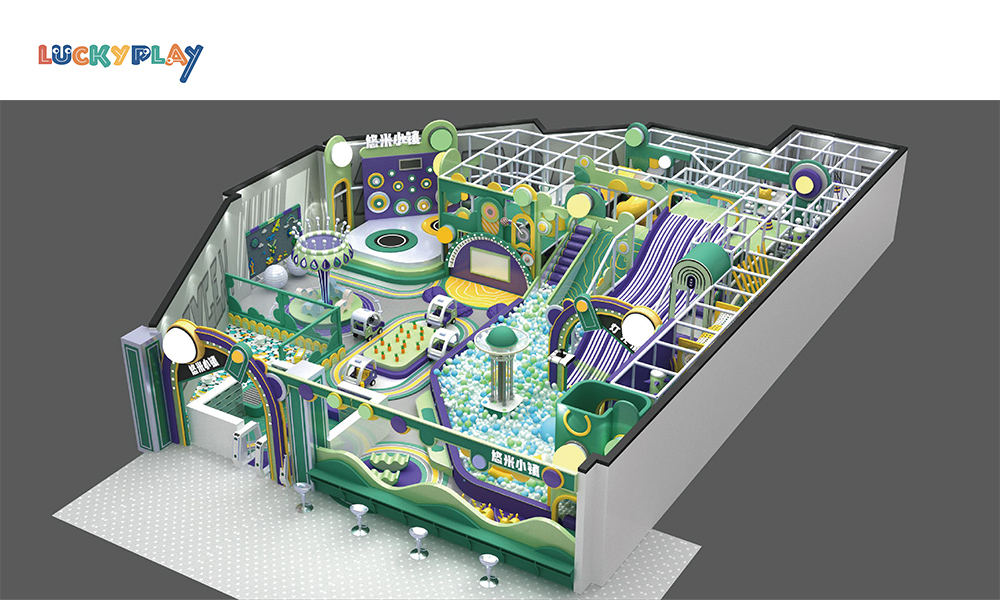 Abstract forest style indoor playground design
