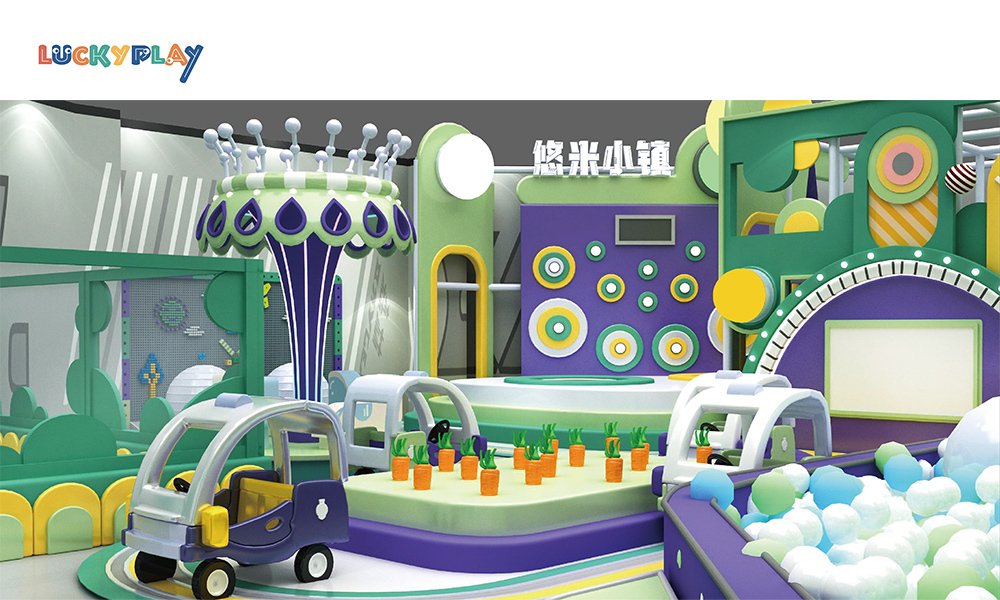 Abstract forest style indoor playground design