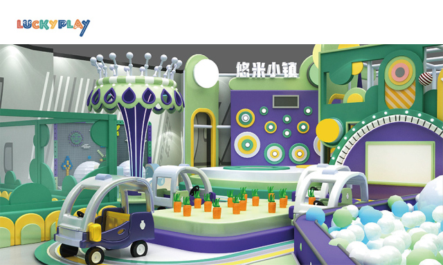 Abstract forest style indoor playground design