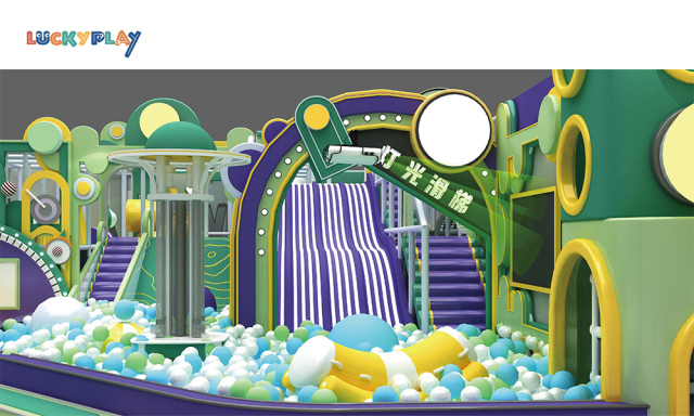 Abstract forest style indoor playground design