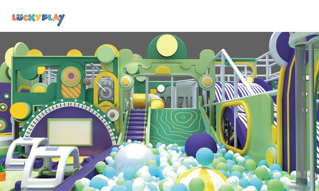 Abstract forest style indoor playground design