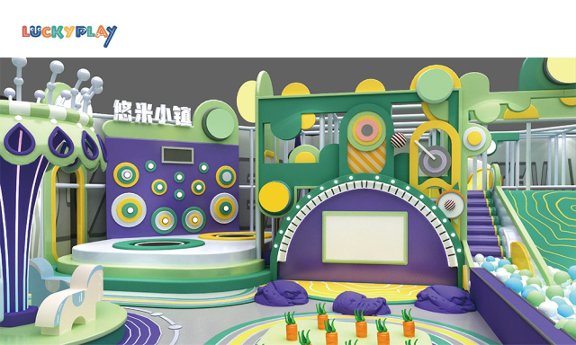 Abstract forest style indoor playground design