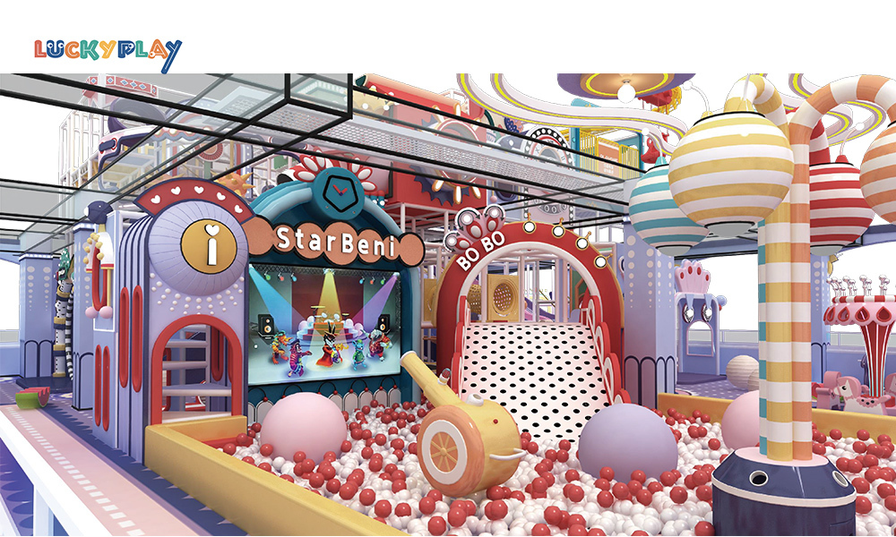 Fireworks theme indoor playground design