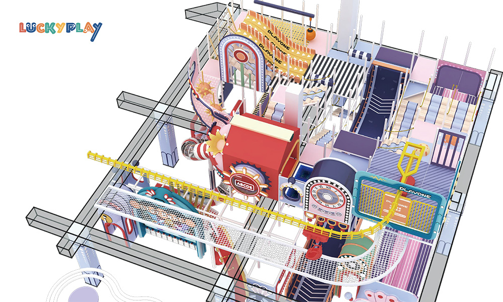 Fireworks theme indoor playground design