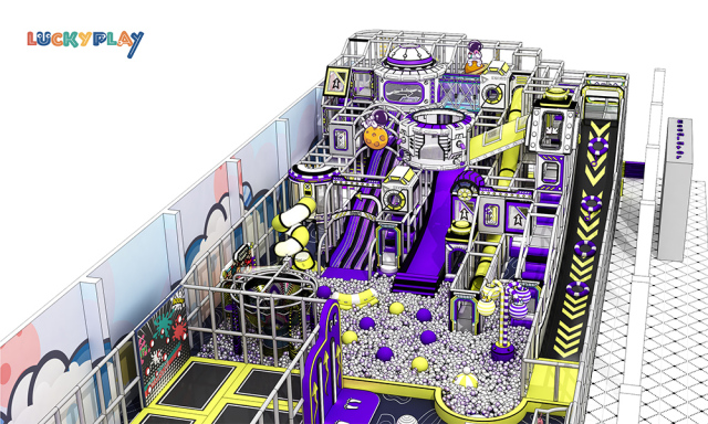 Comic style indoor playground design
