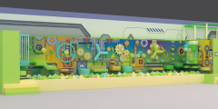 Indoor playground challenge game renderings