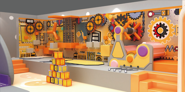 Indoor playground challenge game renderings