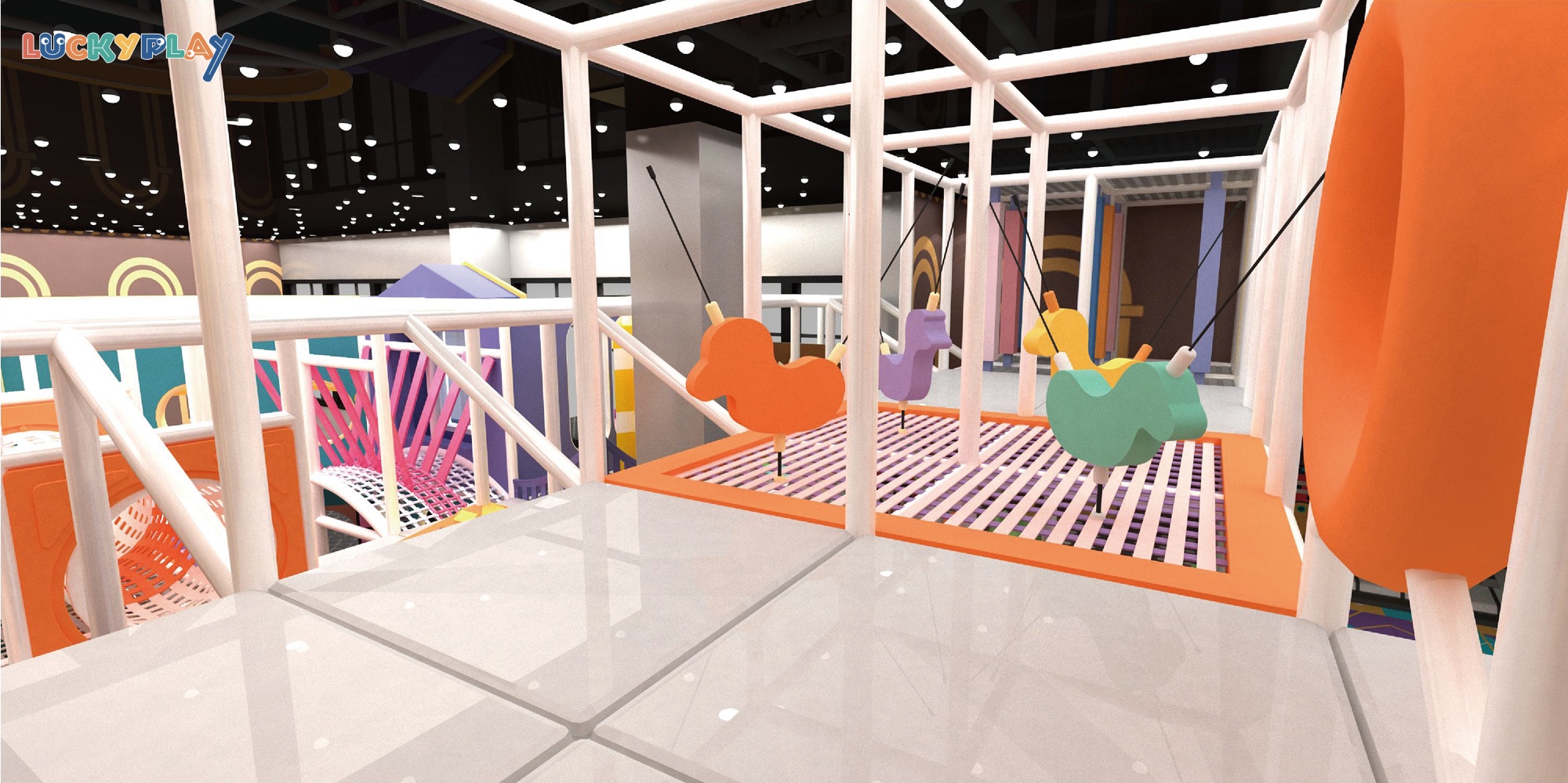 Elf castle style indoor playground renderings