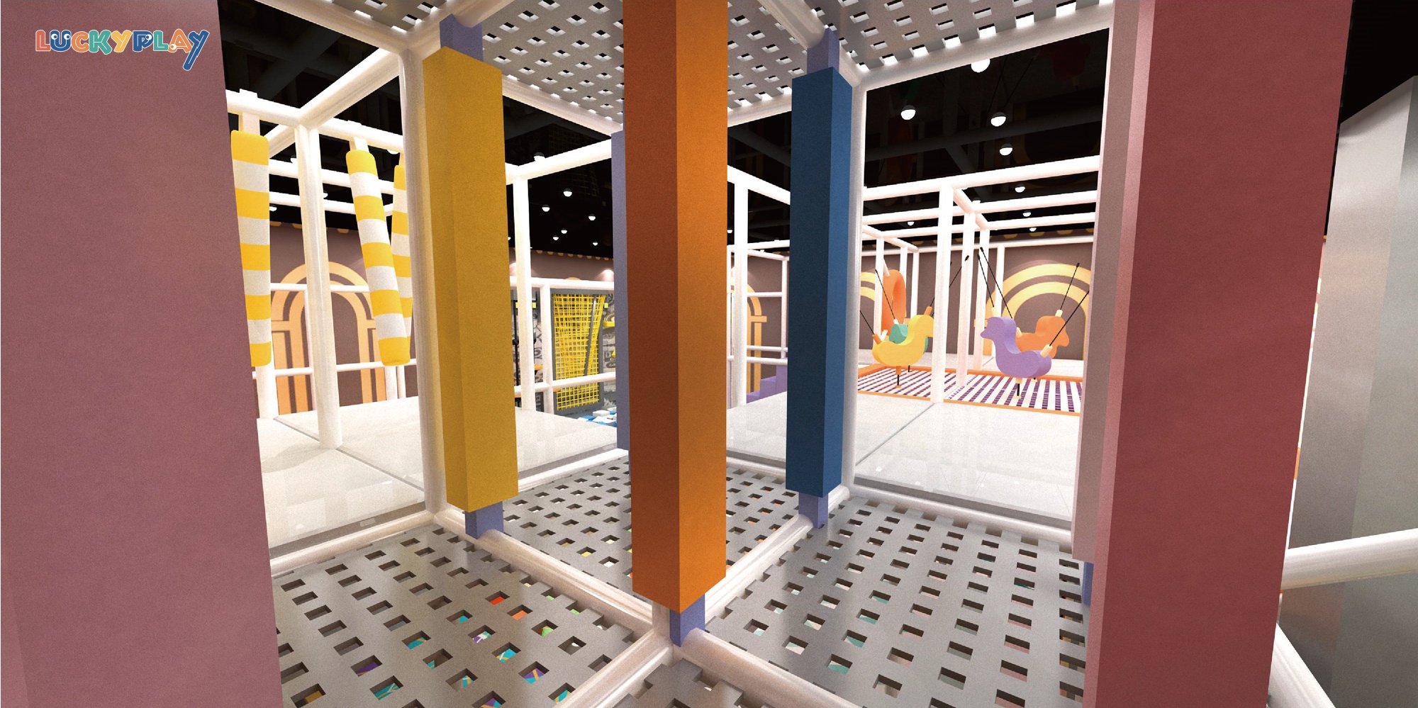 Elf castle style indoor playground renderings