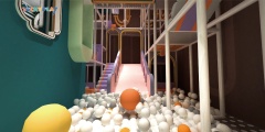 Elf castle style indoor playground renderings