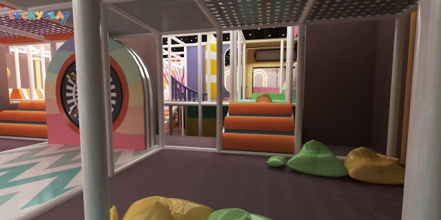 Elf castle style indoor playground renderings