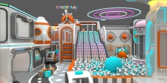 Rendering of space-themed indoor playground
