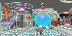 Rendering of space-themed indoor playground
