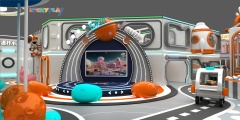 Rendering of space-themed indoor playground
