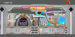 Rendering of space-themed indoor playground