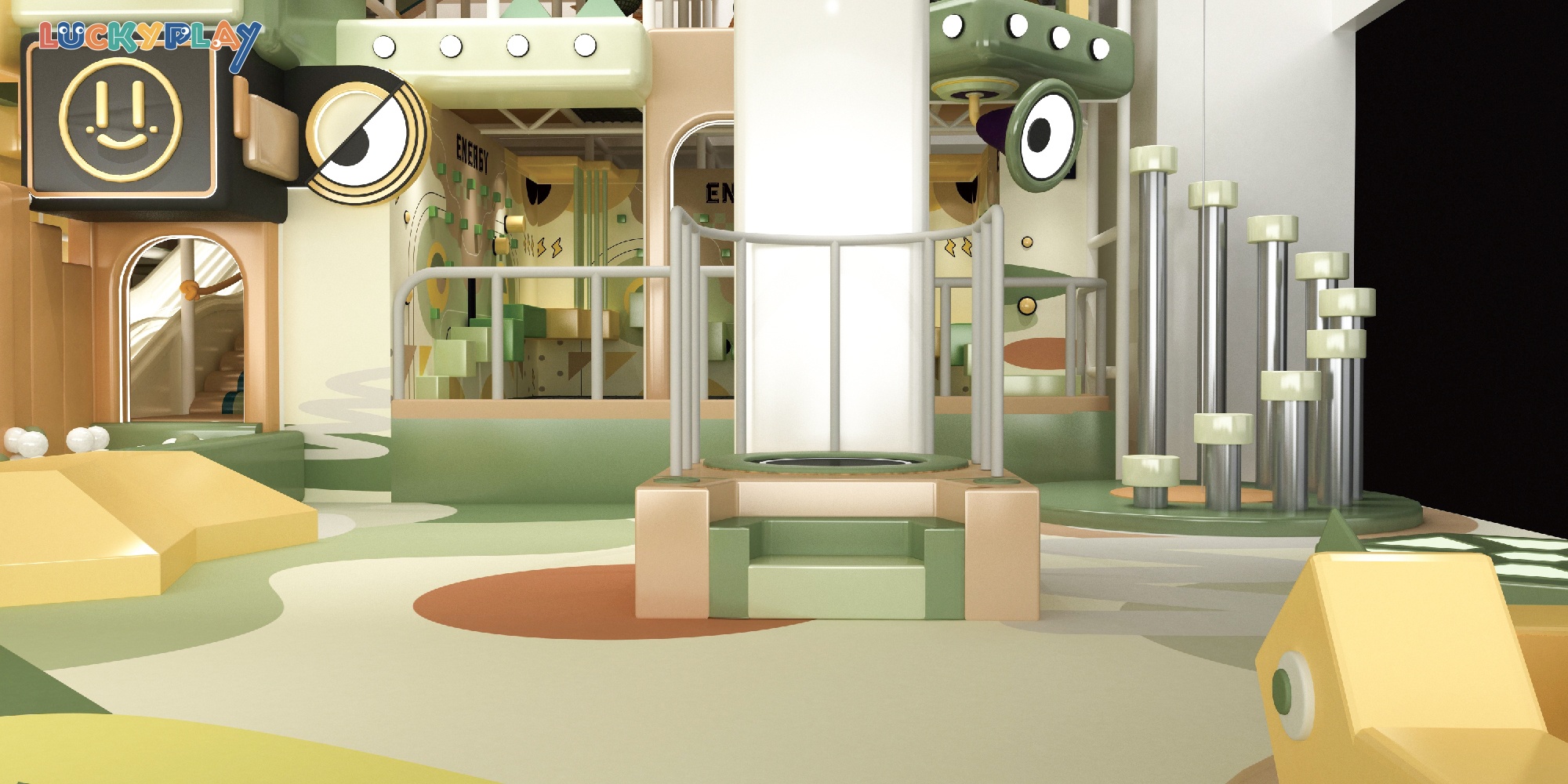 Indoor playground design with strange eyes