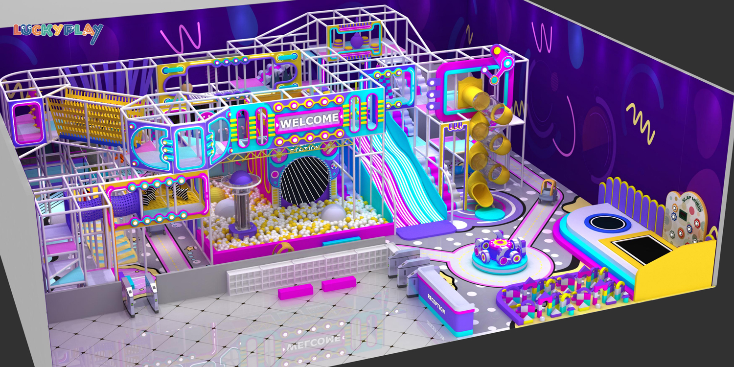 Colorful custom indoor playground design