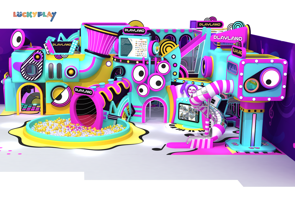 Design drawing of the Weird Sound Wave Park indoor playground