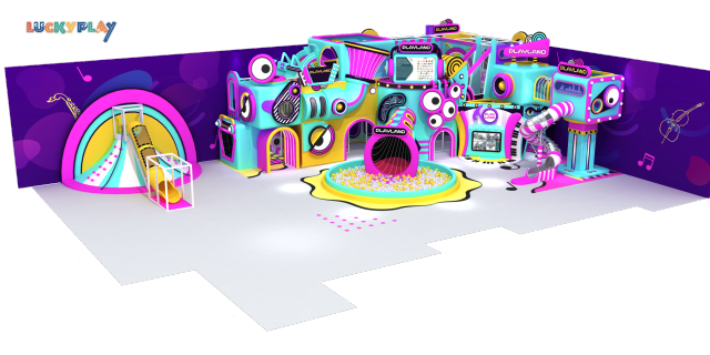 Design drawing of the Weird Sound Wave Park indoor playground