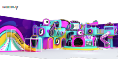Design drawing of the Weird Sound Wave Park indoor playground