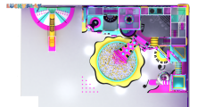 Design drawing of the Weird Sound Wave Park indoor playground