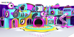Design drawing of the Weird Sound Wave Park indoor playground