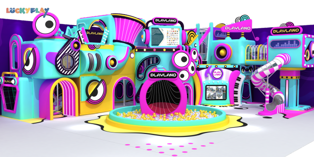 Design drawing of the Weird Sound Wave Park indoor playground