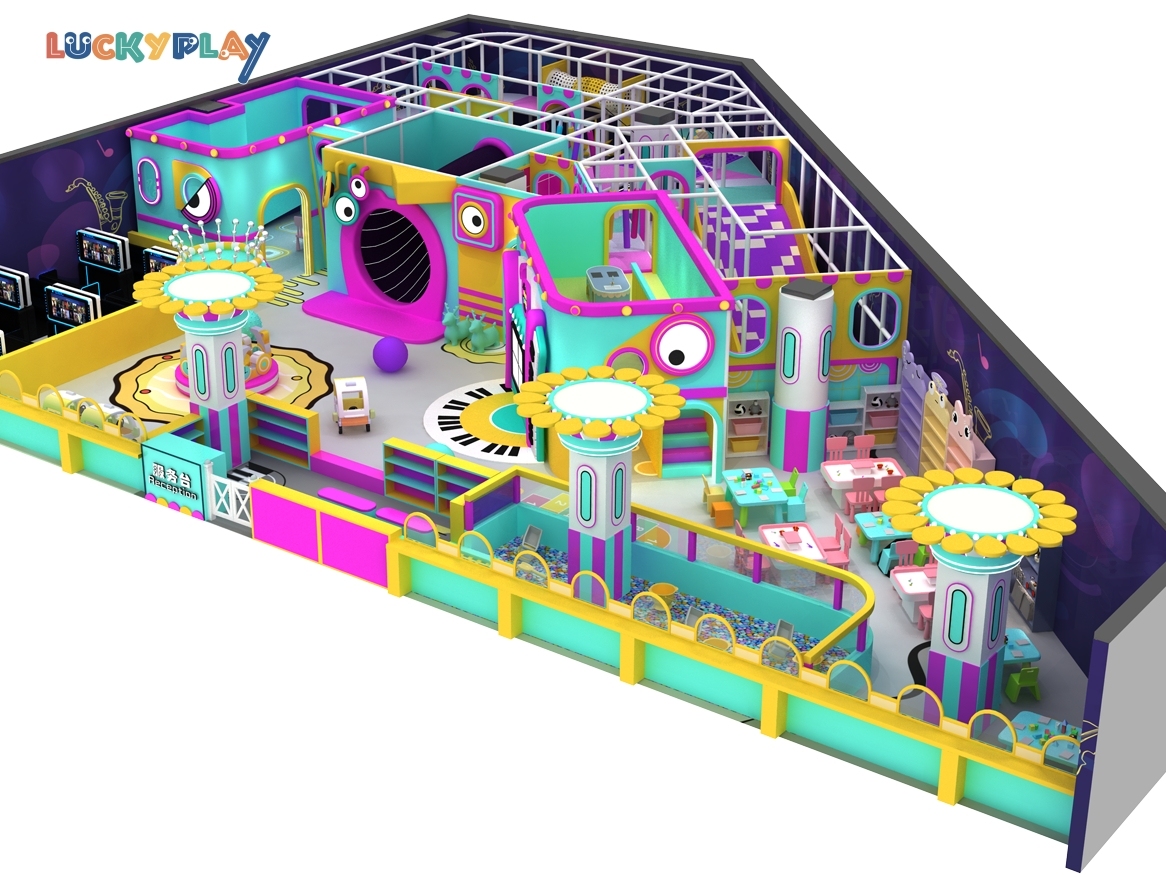 Weird sound wave style indoor playground