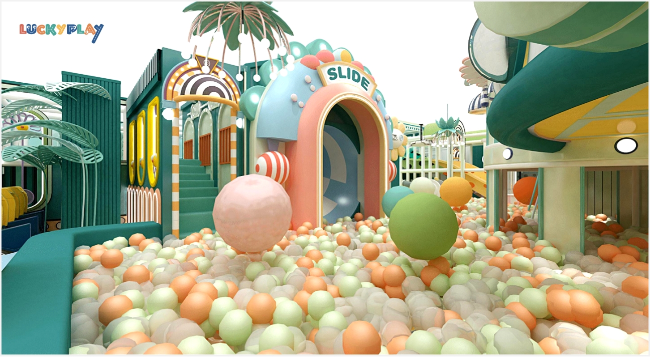 Jungle style indoor playground 