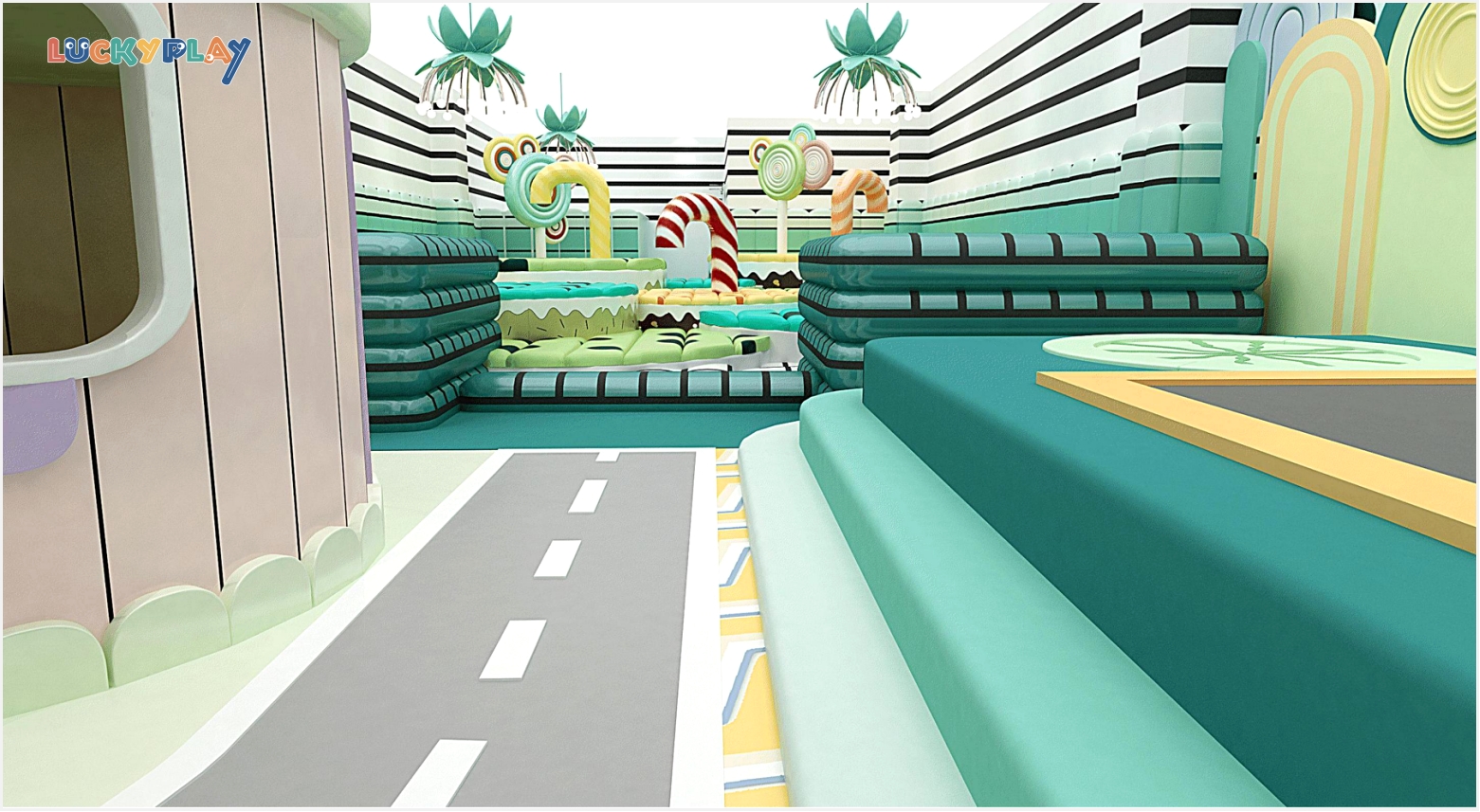 Jungle style indoor playground 