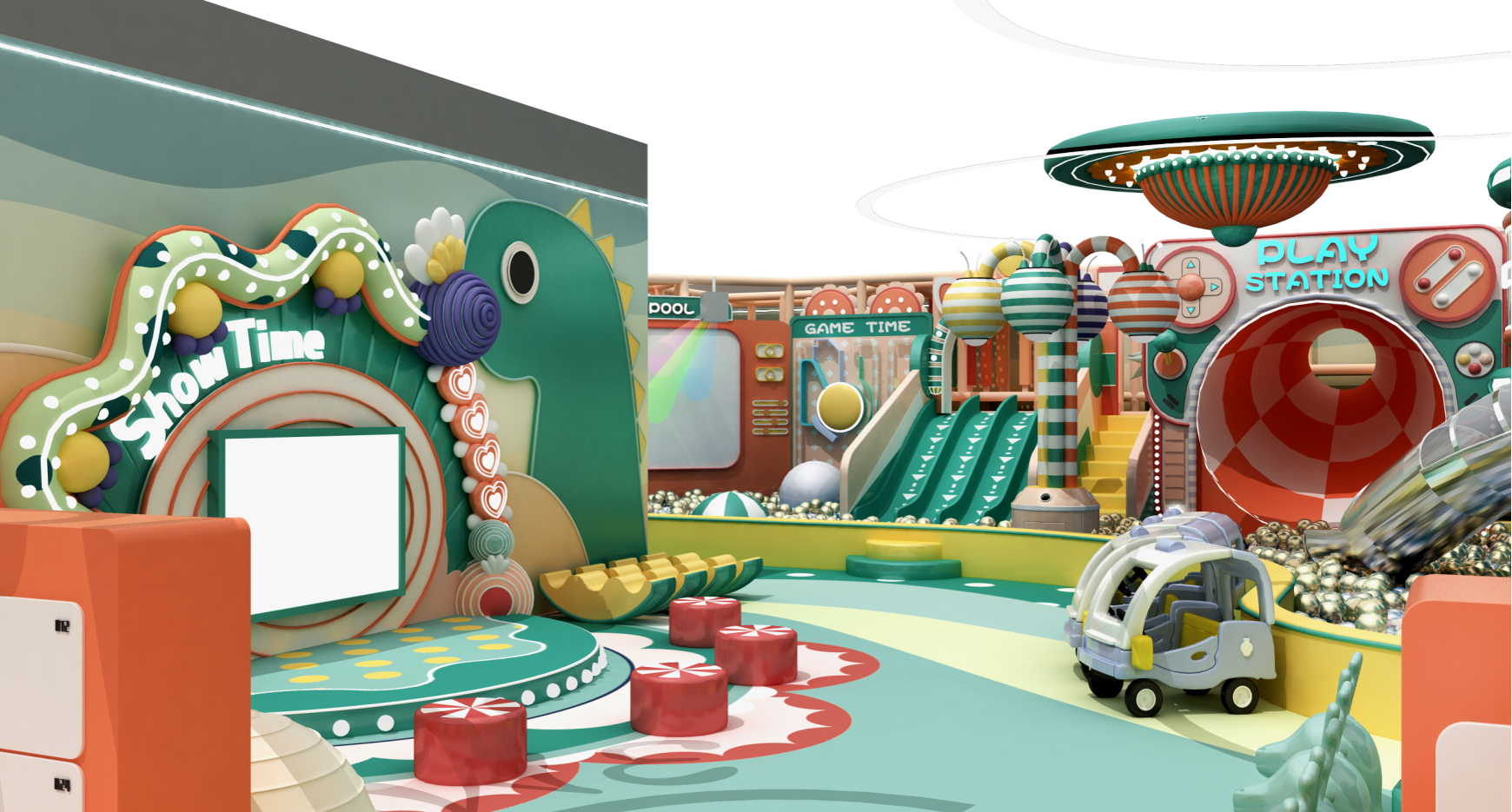 Forest style indoor playground design