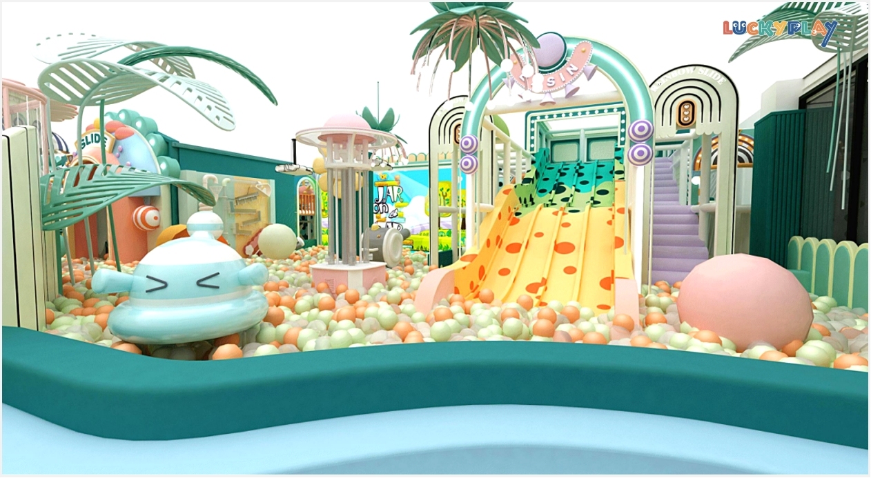 Jungle style indoor playground 